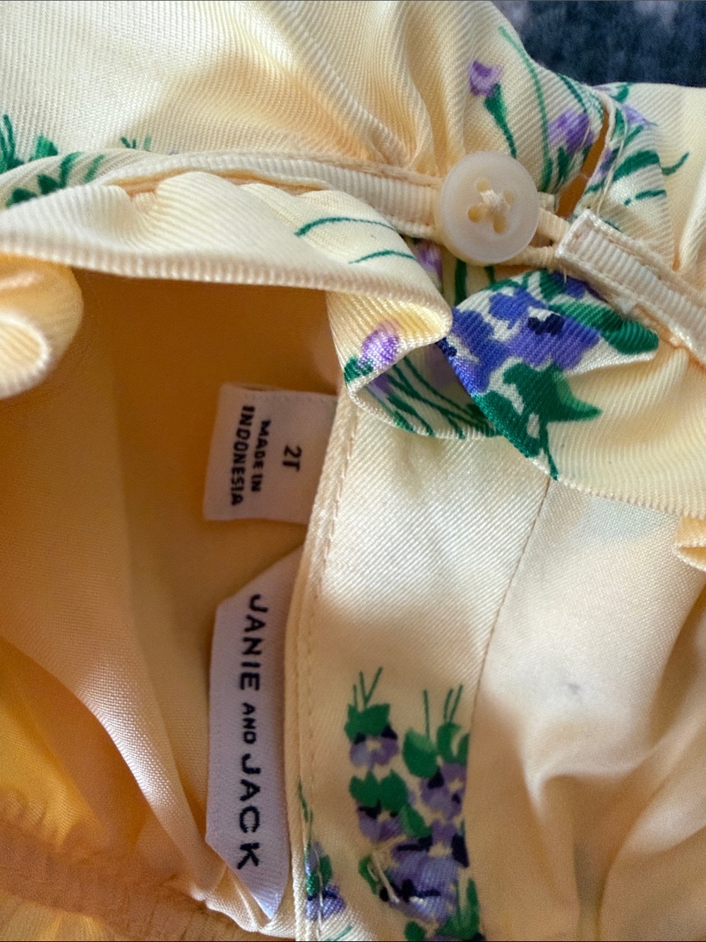 Janie & Jack, Absolutely Gorgeous girls Floral Jumpsuit with striped waistband - Picture 9 of 9